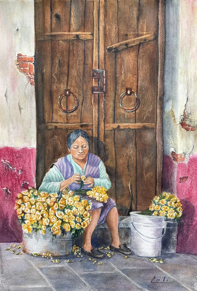 Vendedora de flores