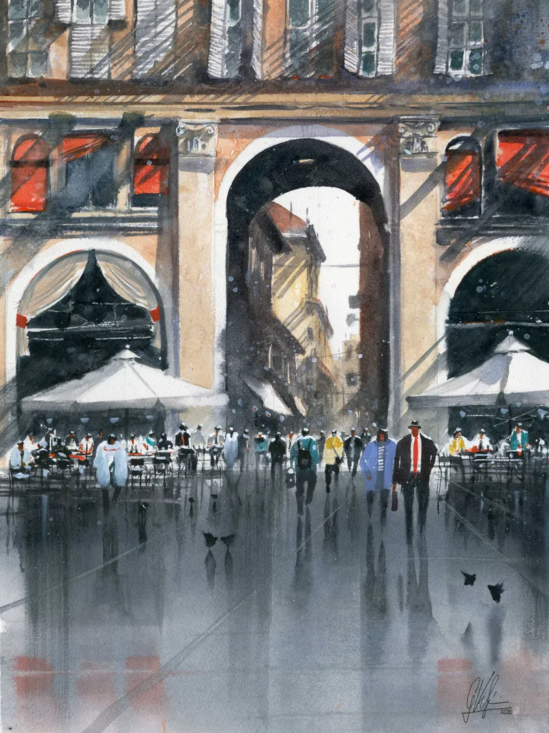 After the Rain, Piazza Maggiore, Bologna