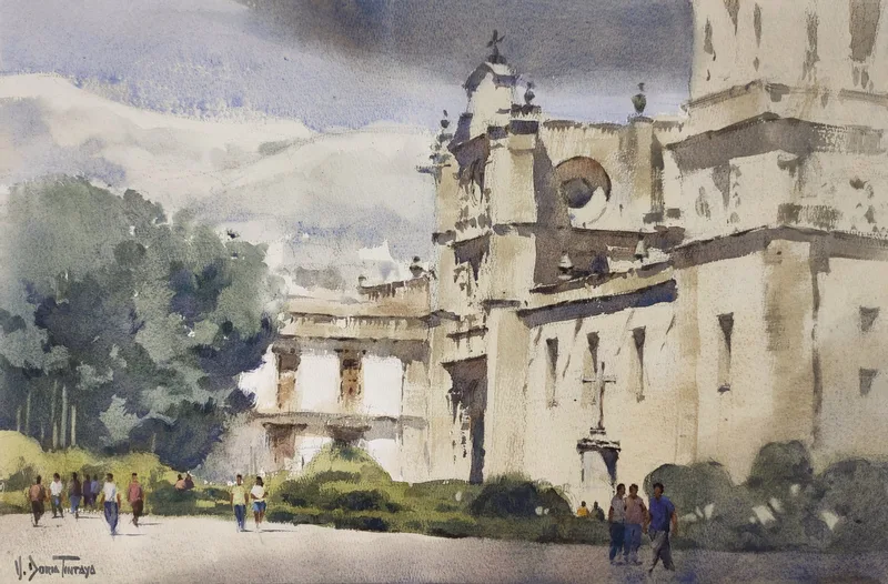 Un descanso en los portales del zócalo
