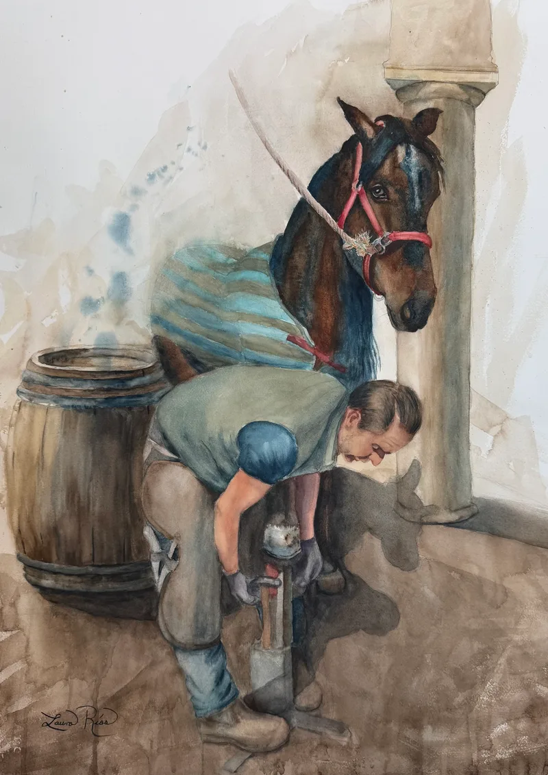 Shoeing the horse